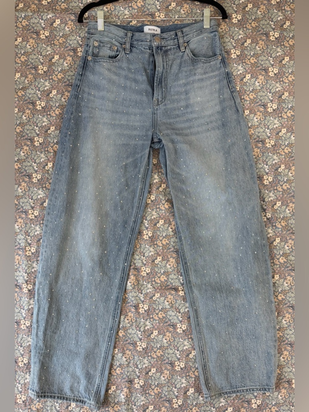 Pistola rhinestone-embellished straight-leg jeans.